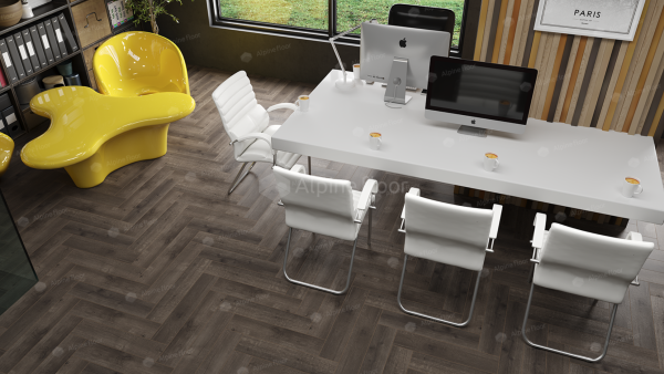 Кварцвиниловая плитка (Елочка) Alpine Floor Легкий паркет (Light Parquet) Дуб Антарес ЕСО 13-19